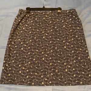 Eddie Bauer Navy Print cotton blend skirt. Size XXL